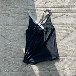 Under armour Black Tank Top with White Strap